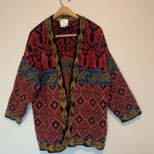 Cherry Lewis Vintage Cardigan 90s Wool Blend Size Medium